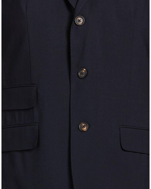 Eleventy Blue Midnight Blazer Wool, Elastane for men