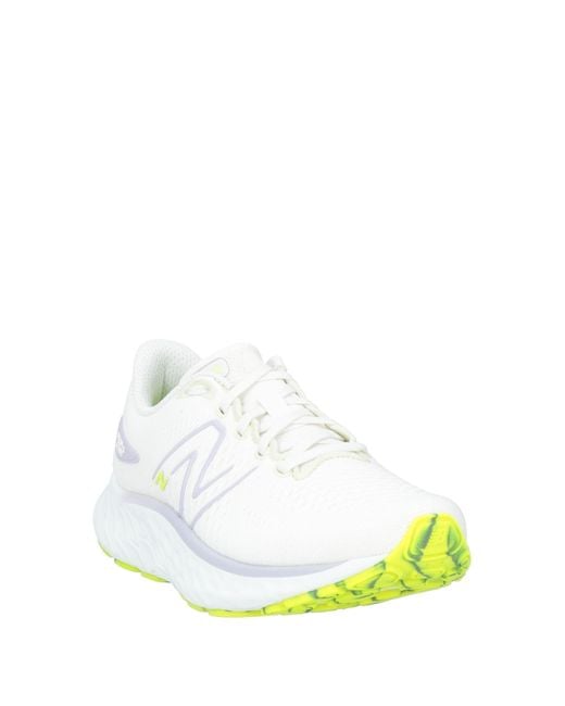 New Balance White Sneakers Textile Fibers