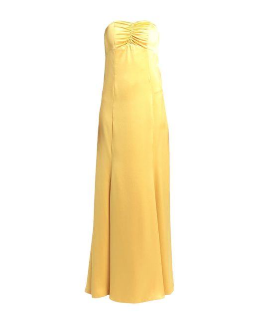 ACTUALEE Yellow Maxi-Kleid