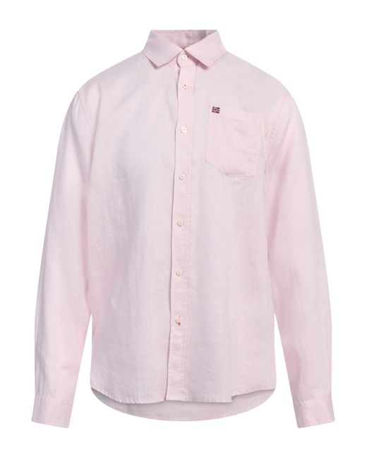 Camisa Napapijri de hombre de color Pink
