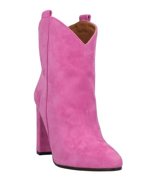 Via Roma 15 Pink Ankle Boots