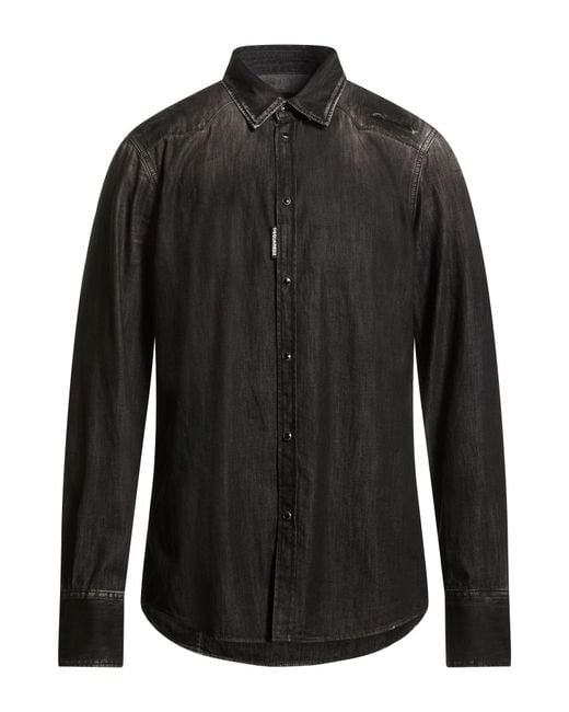 DSquared² Black Denim Shirts for men