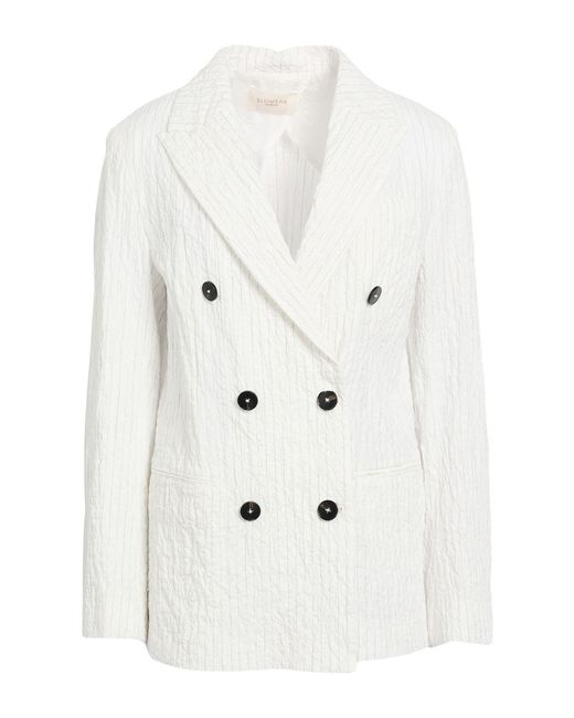 Montedoro White By Slowear Blazer Cotton, Elastane
