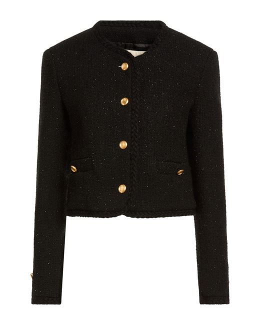 Jucca Black Jacket Acrylic, Polyester, Wool, Cotton, Polyamide