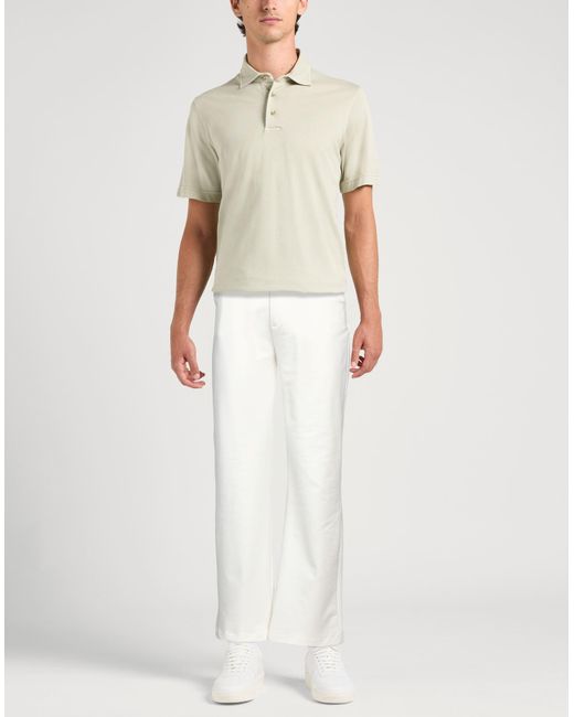 Fred Mello White Pants Cotton, Polyester, Elastane for men