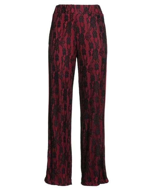 Gaelle Paris Red Pants Polyester, Elastane, Polyamide