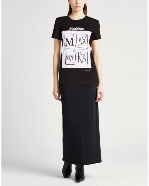 Max Mara Black Two-Tone T-Shirts