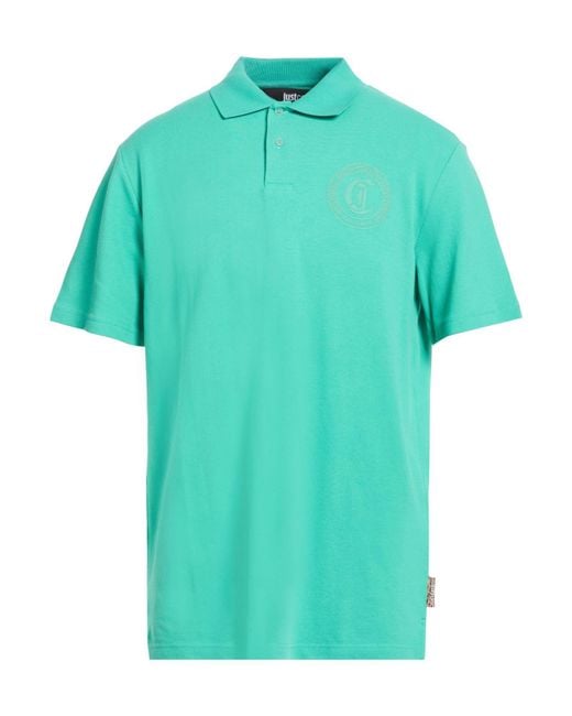 Just Cavalli Blue Polo Shirts for men