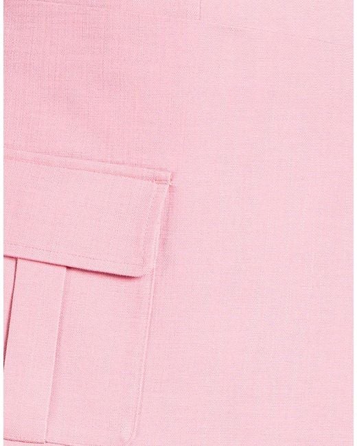 MSGM Pink Shorts & Bermuda Shorts Viscose, Polyester, Elastane
