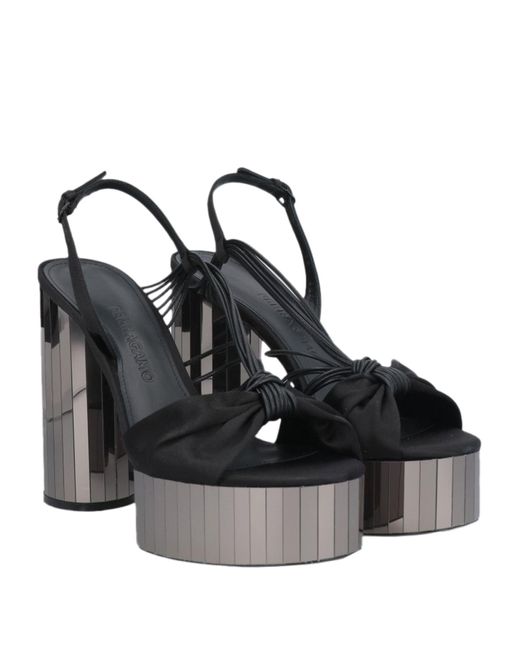 Ferragamo Black Sandals Textile Fibers