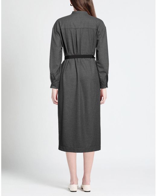 Peserico Gray Midi-Kleid