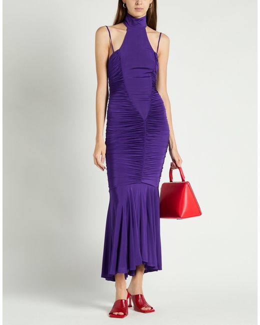 Versace Jeans Couture Purple Maxi Dress Viscose, Elastane