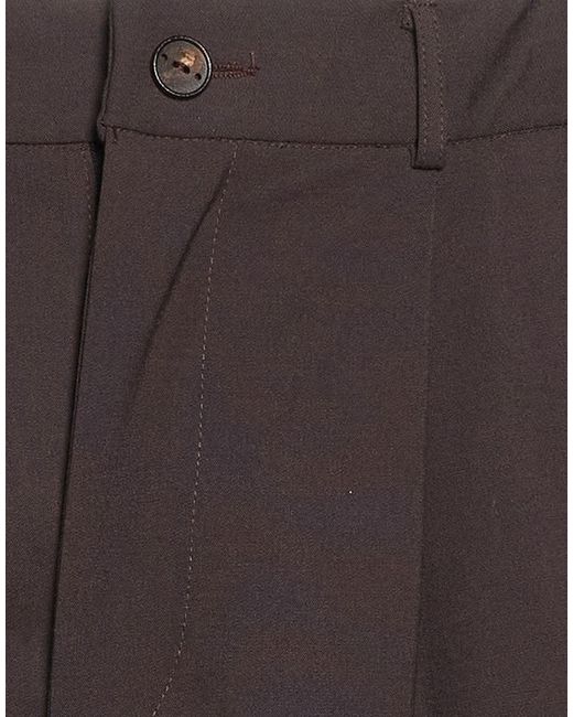 Hevò Gray Dark Pants Polyester, Virgin Wool, Elastane for men