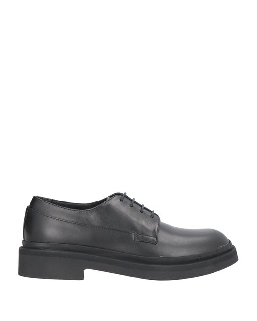 Giorgio Armani Gray Lace-Up Shoes Leather for men