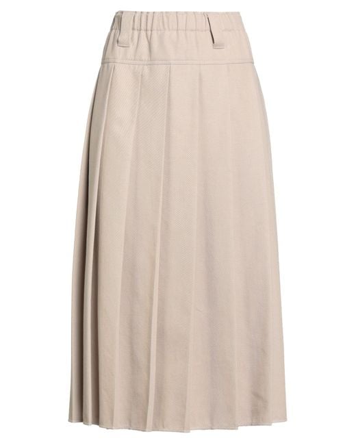 Jupe Midi Brunello Cucinelli en coloris Natural