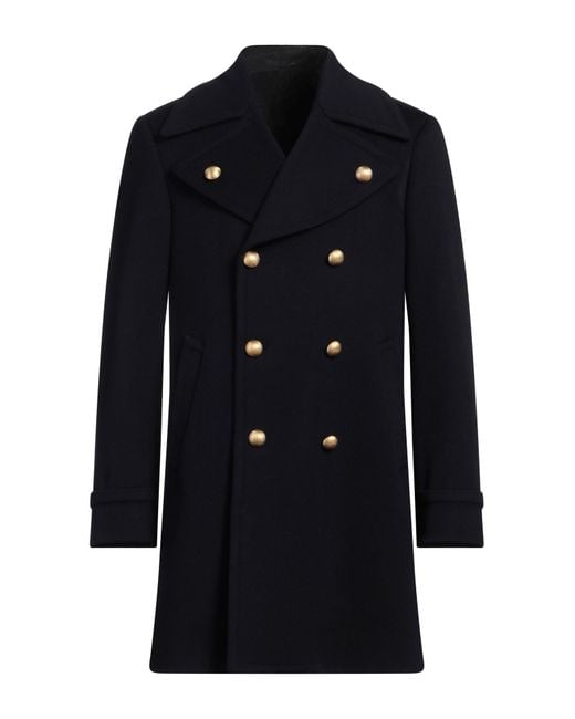 Lardini Blue Midnight Coat Wool for men