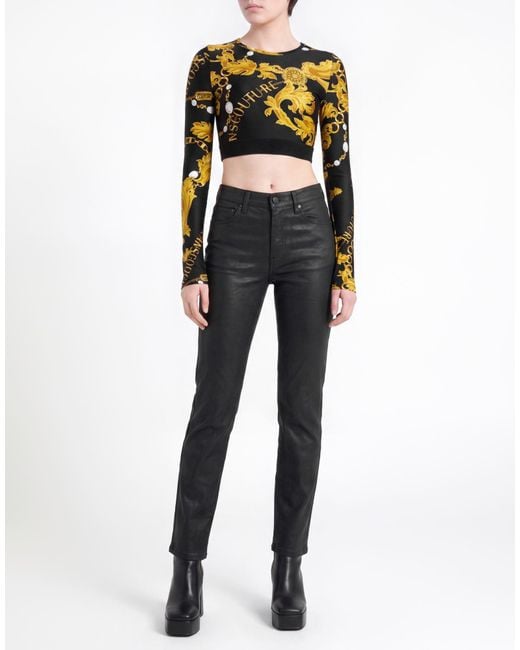 Versace Jeans Couture Black Top Polyamide, Elastane