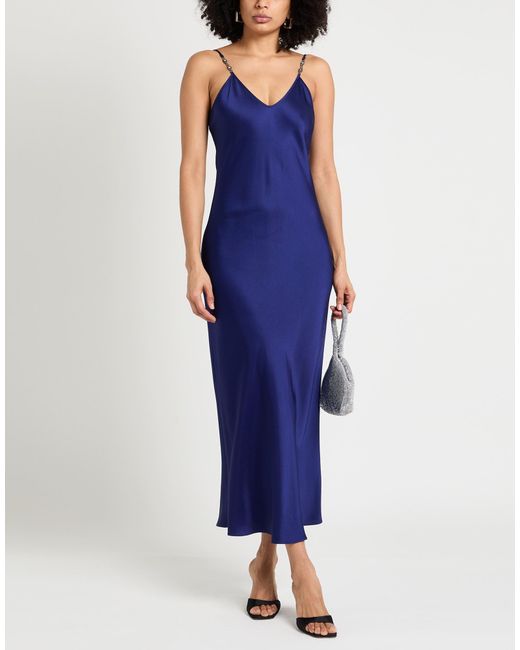 Max Mara Purple Bright Maxi Dress Acetate, Viscose