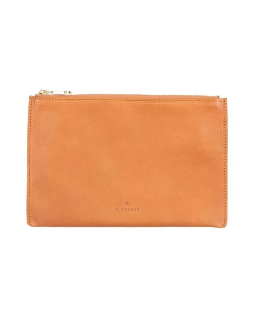 Il Bisonte Orange Camel Pouch Leather