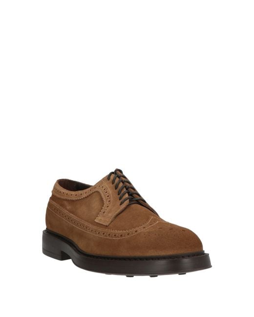 Doucal's Brown Lace-Up Shoes Leather for men