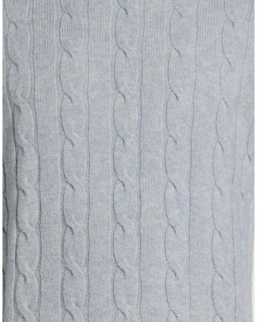 Messagerie Blue Sweater Virgin Wool for men