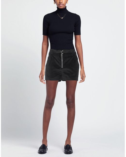 CAPASA MILANO Black Shorts & Bermuda Shorts Cotton, Polyurethane