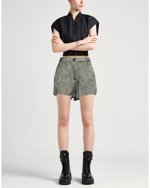 Masnada Gray Shorts & Bermuda Shorts Acetate, Viscose, Linen