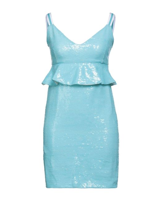 Cristina Gavioli Blue Mini Dress
