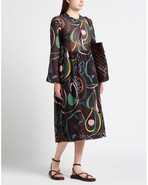 Massimo Alba Black Midi-Kleid