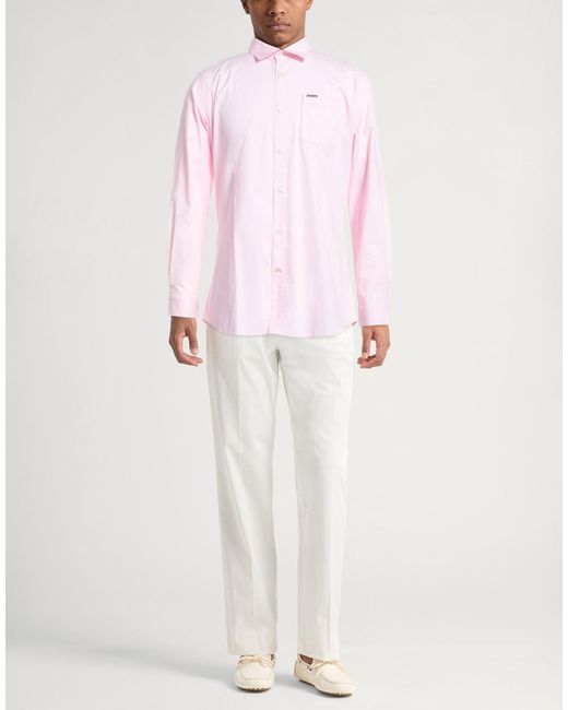Barbour Pink Shirt Cotton, Elastane for men