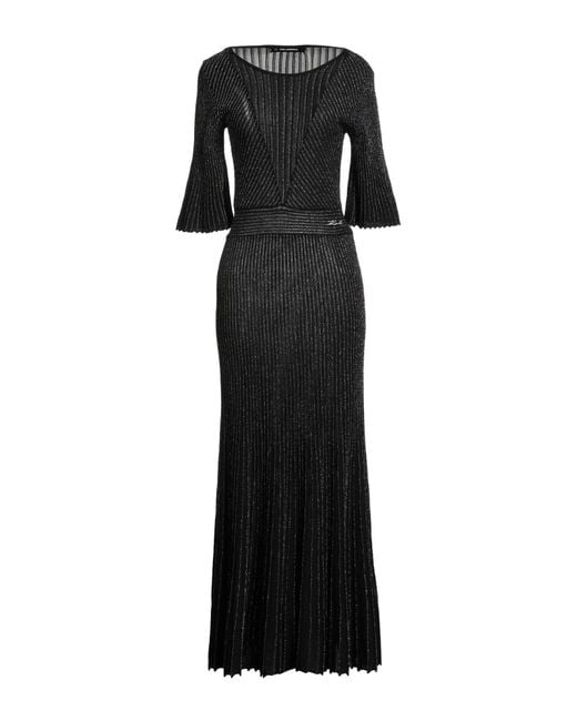 Karl Lagerfeld Black Midi-Kleid