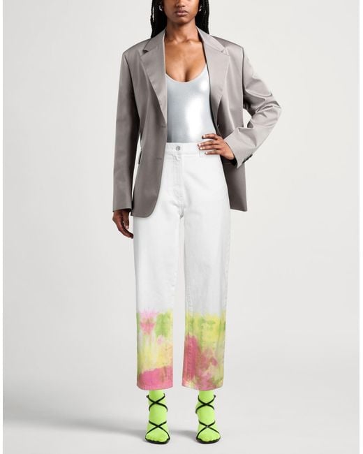 MSGM White Jeans