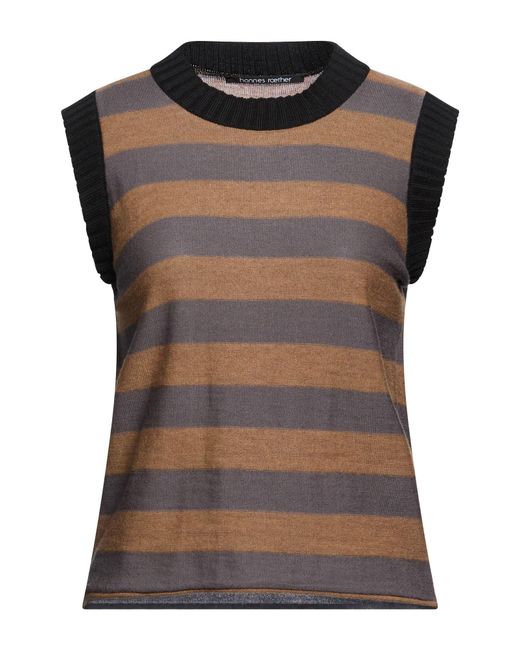 Hannes Roether Brown Sweater Virgin Wool