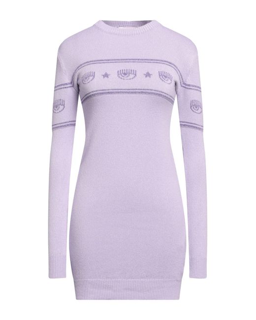 Chiara Ferragni Purple Mini Dress