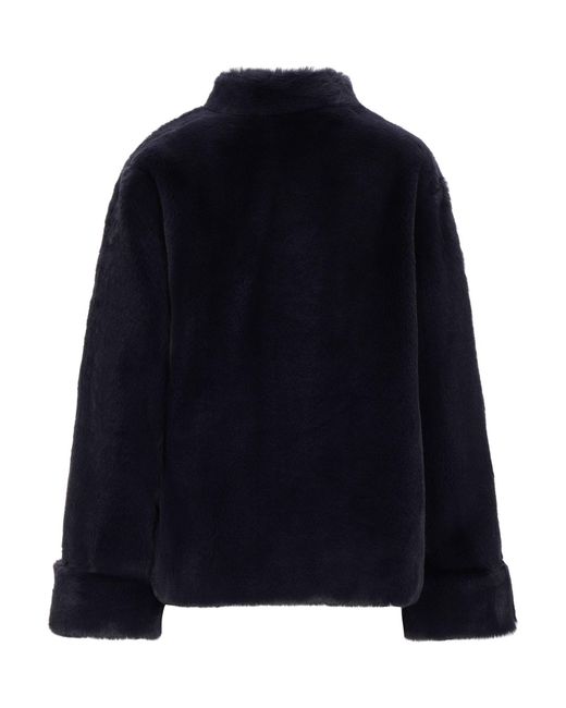 Emporio Armani Blue Teddy Coat
