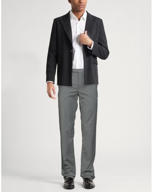 PT Torino Gray Pants Polyester, Wool, Elastane for men