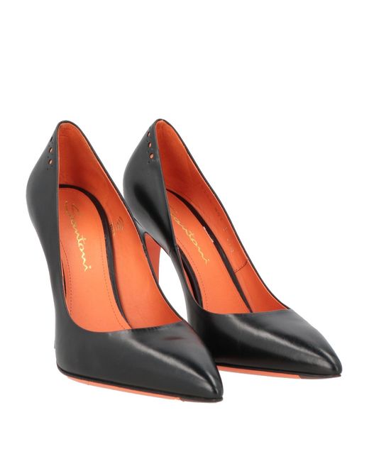 Santoni Black Pumps Leather