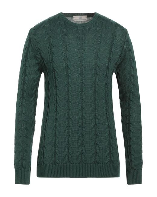OFFICINE DEL CASHMERE Green Jumper for men
