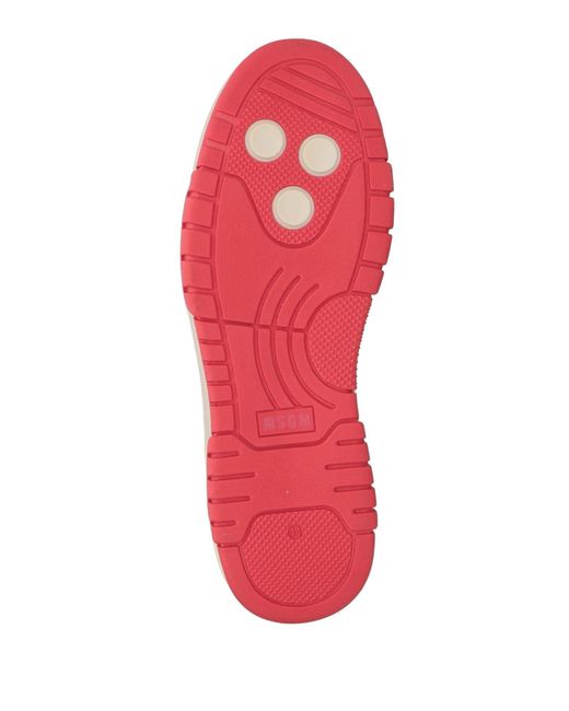MSGM Pink Sneakers Leather for men