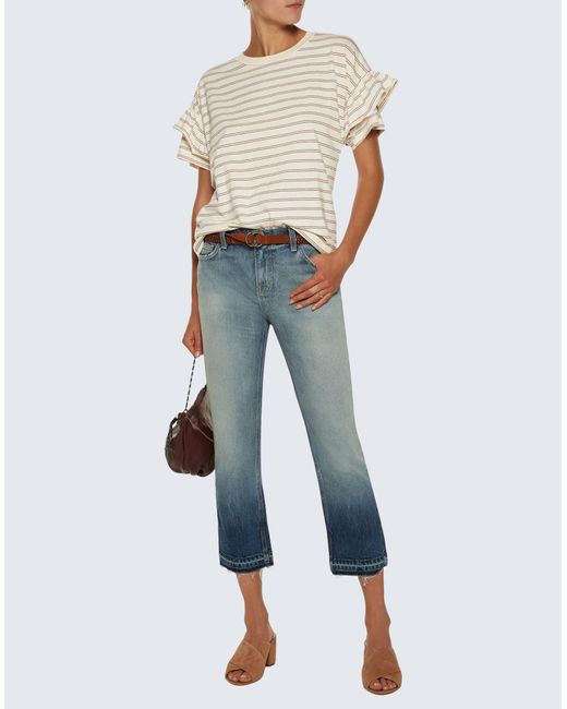 Current/Elliott Blue Denim Cropped