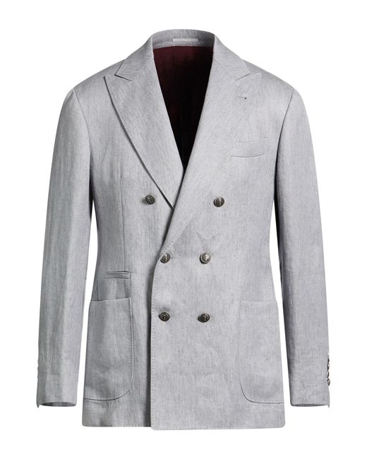 Brunello Cucinelli Gray Blazer for men