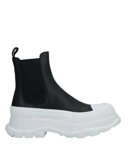 McQueen Black Ankle Boots for men