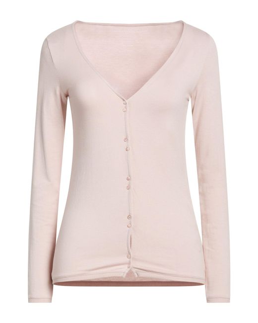 Majestic Filatures Pink Cardigan Viscose, Elastane