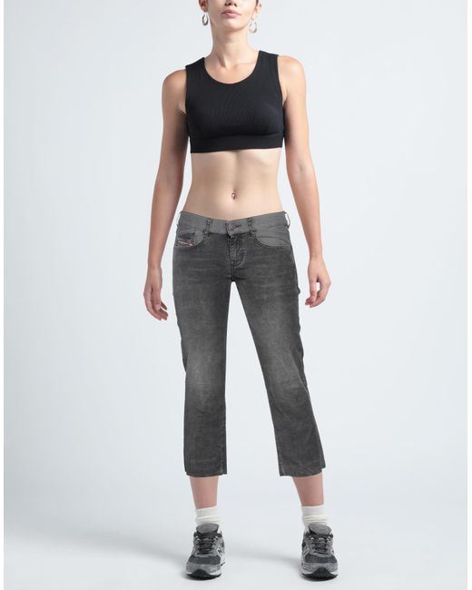 DIESEL Gray Cropped Trousers