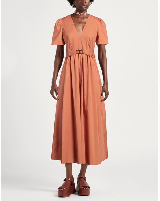 Twinset Orange Midi-Kleid