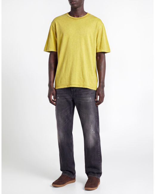 NOTSONORMAL Yellow T-Shirt Cotton, Recycled Cotton for men