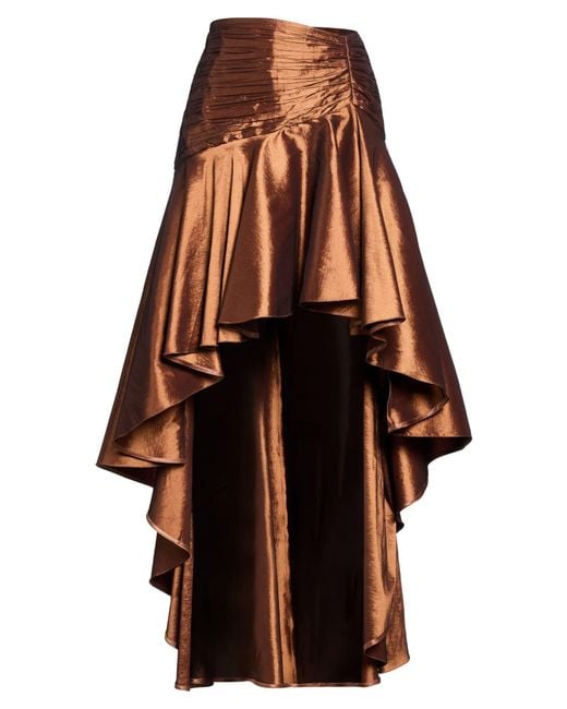 W Les Femmes By Babylon Orange Copper Maxi Skirt Polyamide, Polyester, Elastane