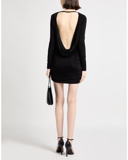 Versace Jeans Couture Black Crewneck Jersey Mini Dress