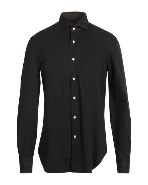 Barba Napoli Black Culto Shirt Cotton for men
