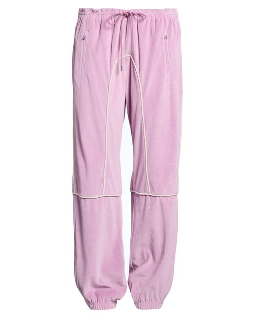 Priscavera Pink Lilac Pants Cotton, Polyester